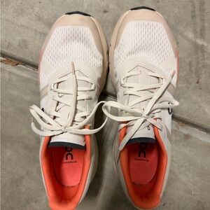 On Cloudpulse Sneakers in Cream and Orange